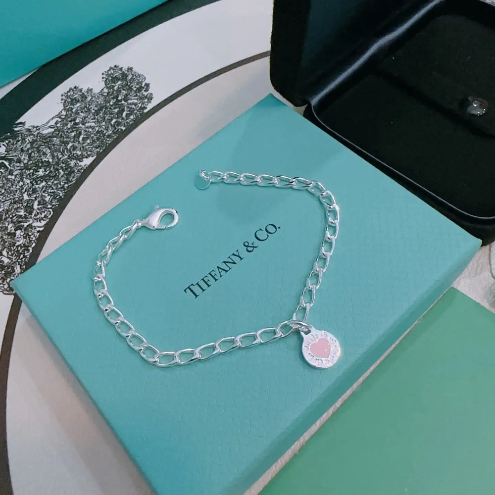 Tiffany & Co. Delicate Pink Silver Bracelet